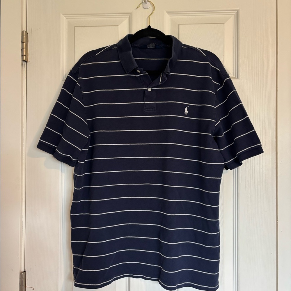Polo by Ralph Lauren Men's Navy Striped Shirt